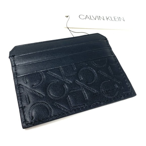 🔥SALE🔥 Calvin Klein EMB Texture Logo Men’s Card Holder 4711 0002 010 - Picture 2 of 4